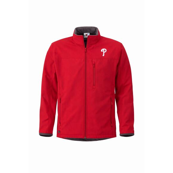 Majestic Other - Majestic Philadelphia Phillies Red Full Zip Jacket Men’s Large MLB Softshell